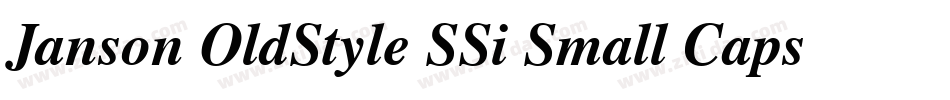 Janson OldStyle SSi Small Caps字体转换